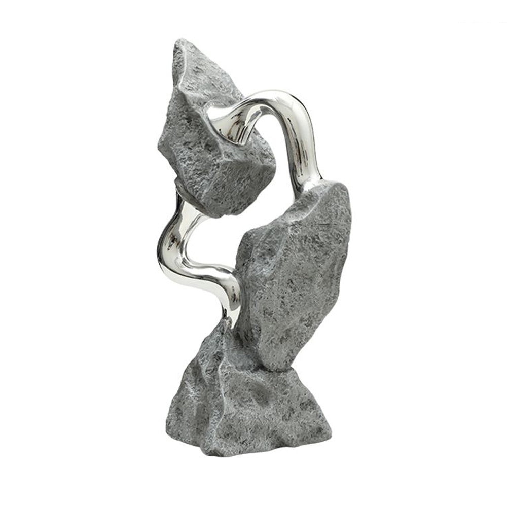 Grey & Silver Resin Abstract Sculpture - Large FC-SZ25040A