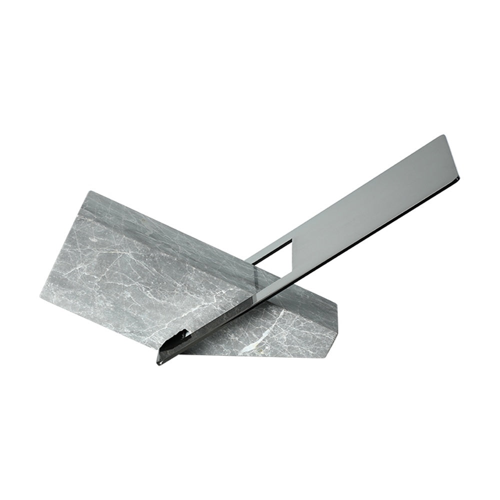 Decorative Metal & Marble Magazine Rack - Grey FC-T26004B