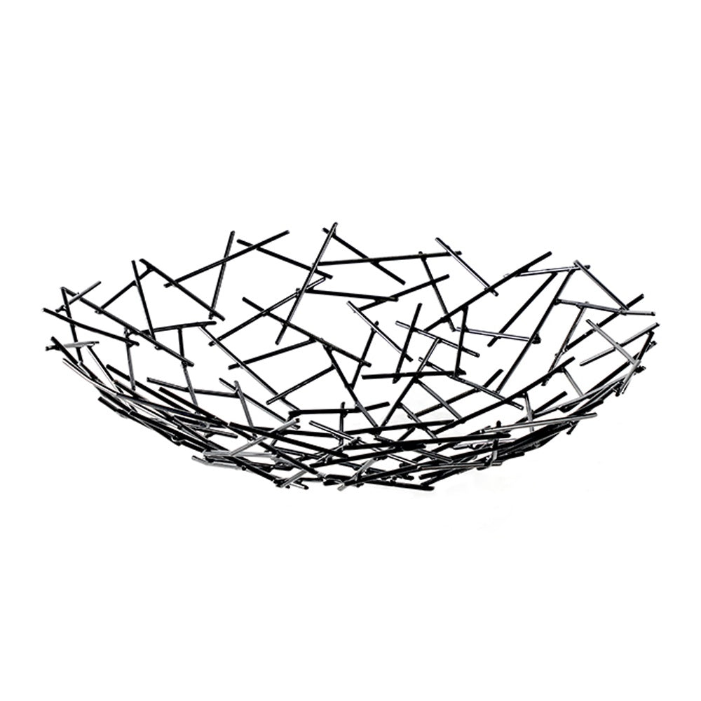 Black Metal Bird'S Nest Decorative Bowl FC-W24011