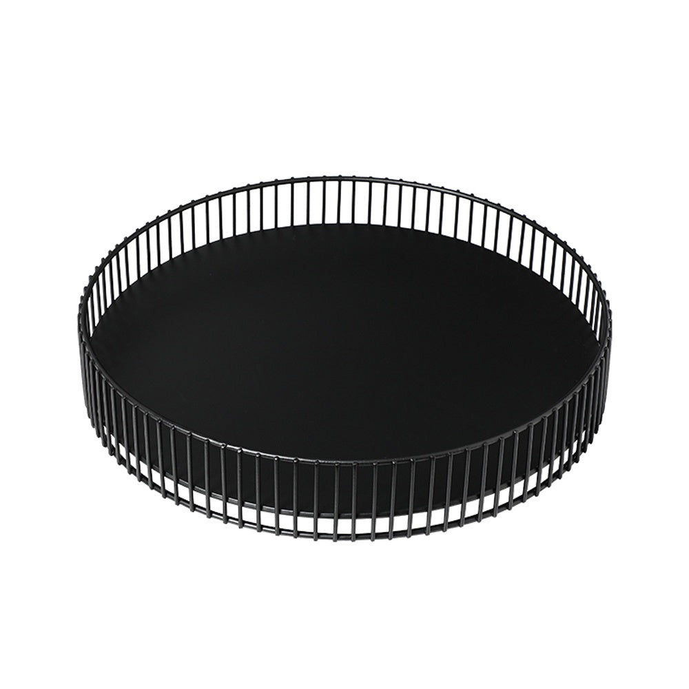 Black Metal Tray with Linear Detail FC-w26026