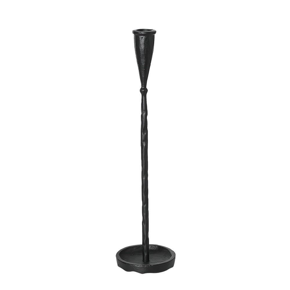 Black Metal Textured Candleholder - Large FC-W26036A