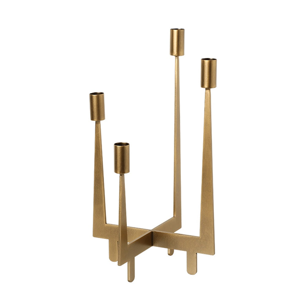 Gold Metal Four-Headed Candleholder FC-W26054A