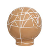 Beige Ceramic Orb with Line Detail FD-D23012