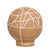 Beige Ceramic Orb with Line Detail FD-D23012