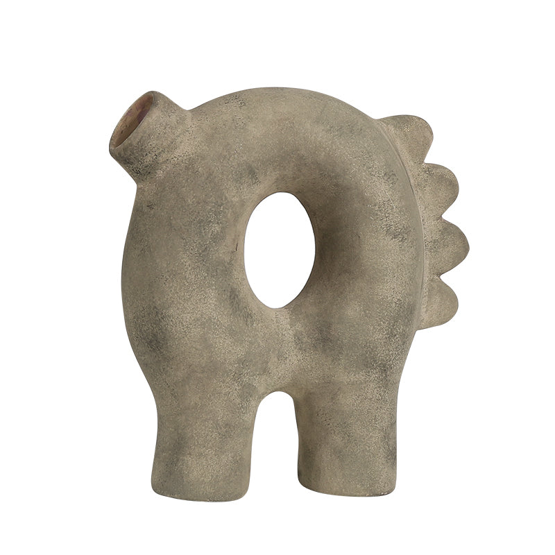 Grey Ceramic Abstract Sculpture FD-D23032C