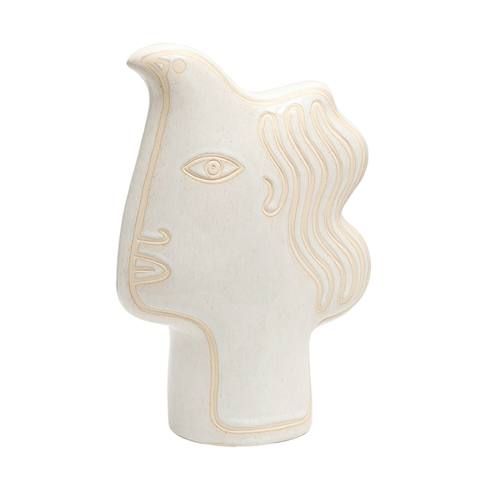 White Ceramic Figurative Décor FD-D24041A