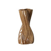 Brown Ceramic Vase with Linear Detail - B FD-D24042B