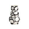 Black & White Ceramic Vase with Ink Circle Detail - Medium FD-D24050B