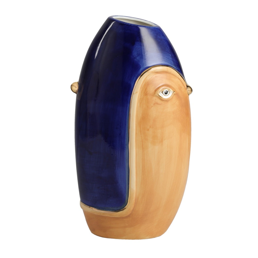 Abstract Ceramic Vase with Portrait Detail - Large FD-D24051A