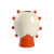 White & Coral Ceramic Vessel - Small FD-D24053B