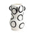 Black & White Ceramic Vase with Circle Detail FD-D24060A