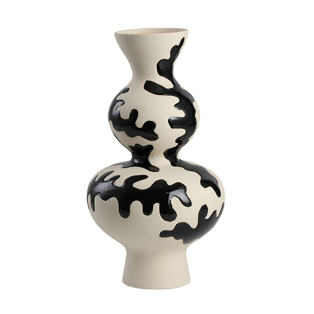 Black & White Ceramic Vase - A FD-D24068A