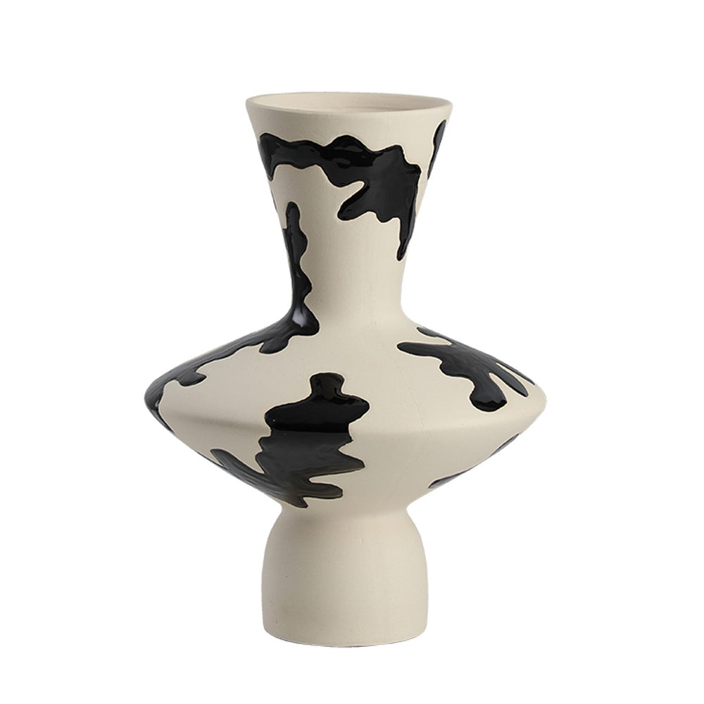 Black & White Ceramic Vase - B FD-D24068B