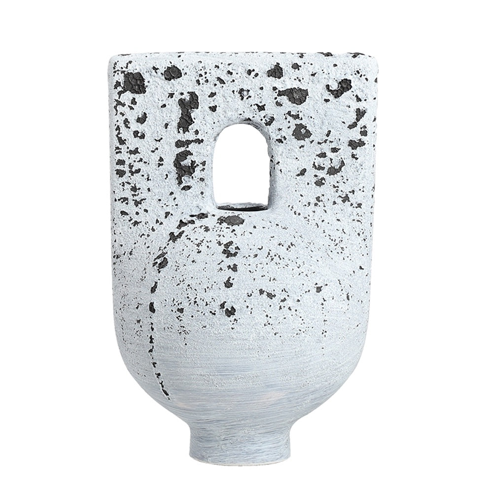 White & Black Splatter Ceramic Bud Vase - Small FD-D24069B