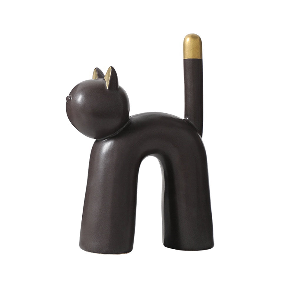 Black Ceramic Cat Décor - Large FD-D24079A