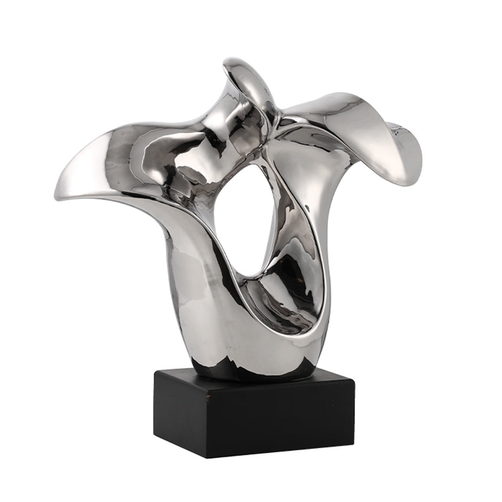 Chrome Ceramic Abstract Sculpture FD-D24088