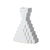 White Ceramic Stepped Grid Vase FD-D24105