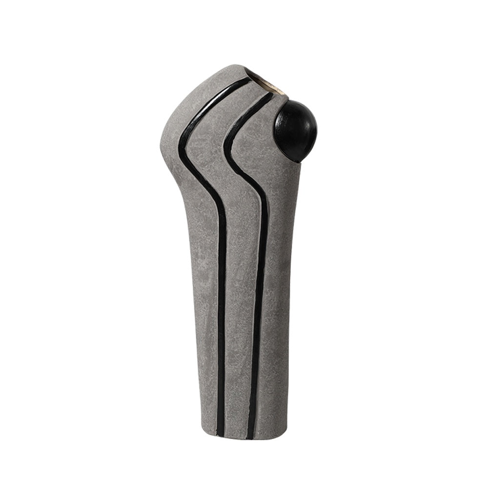 Grey & Black Ceramic Vase - Large FD-D24125A