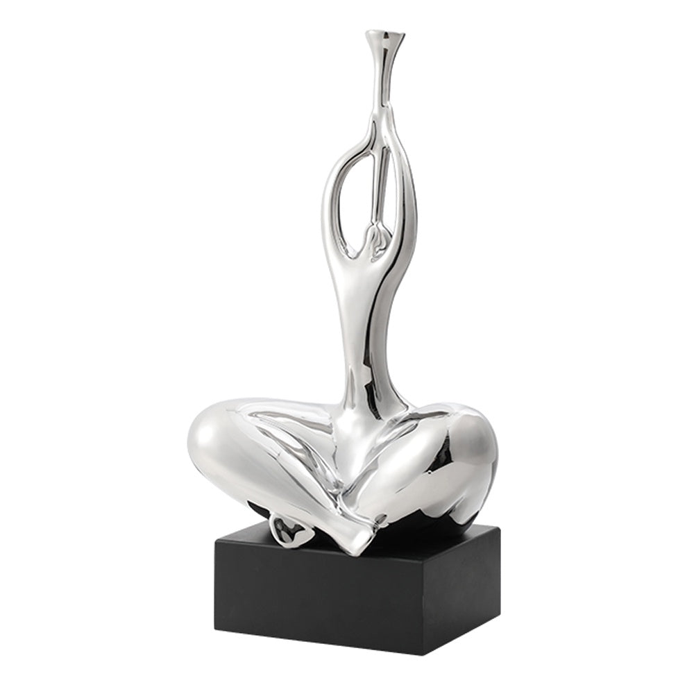 Chrome Effect Ceramic Figurative Sculpture FD-D25040