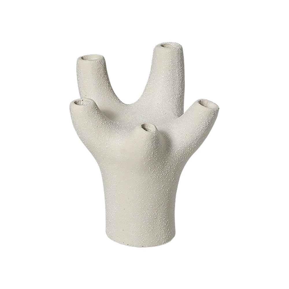 White Ceramic Root Vase FD-D25055B