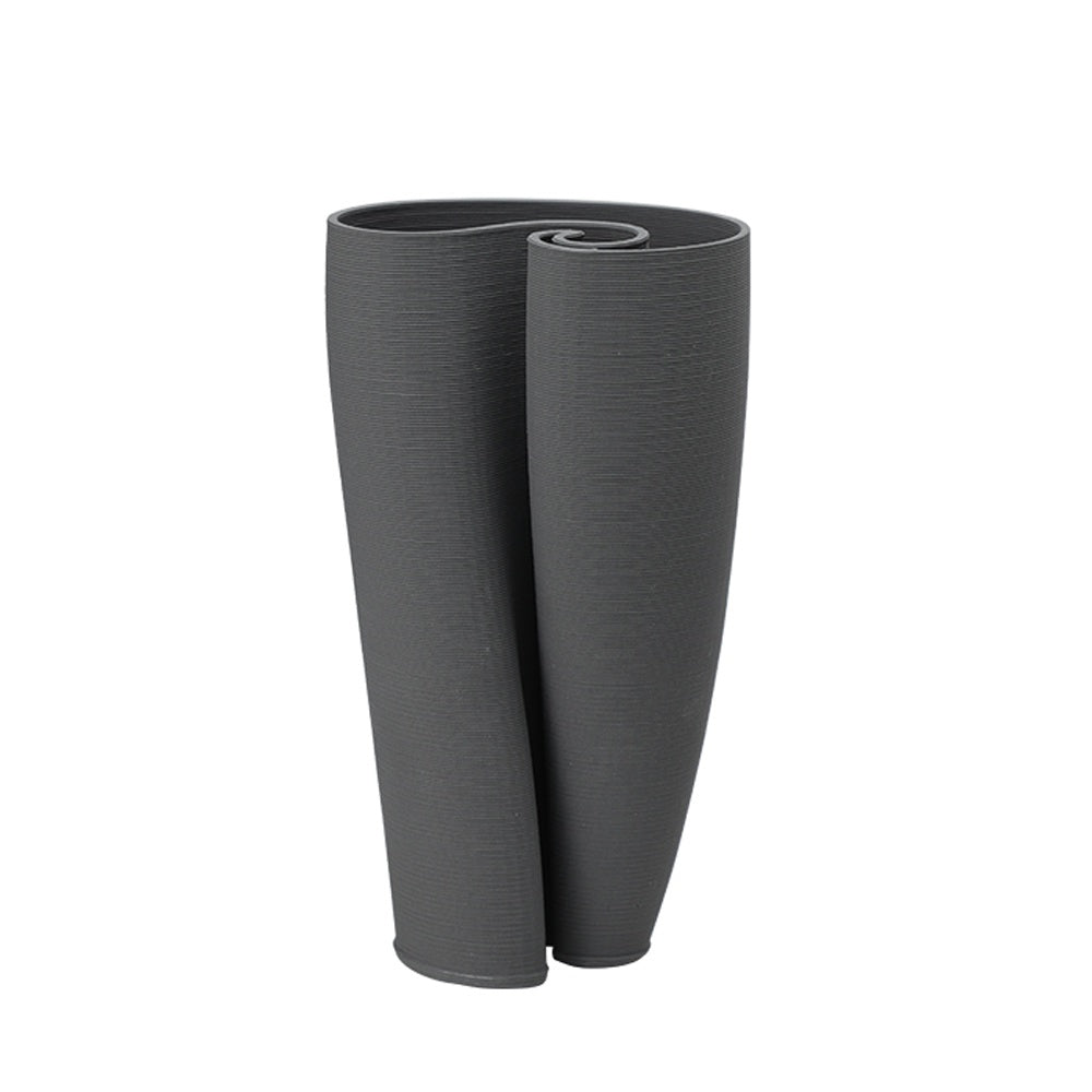 Grey Ceramic Vase with Curve Detail FD-D25068C