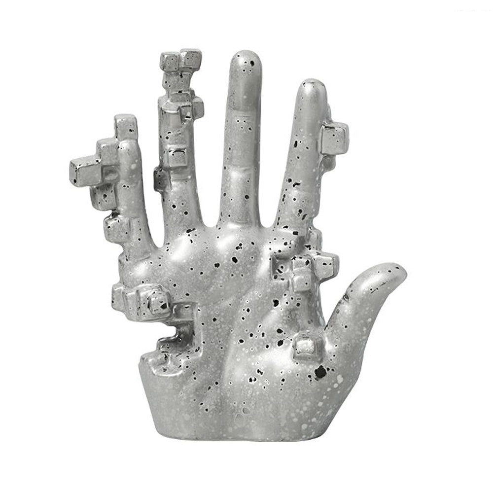 Silver Ceramic Abstract Figurative Sculpture FD-D25107