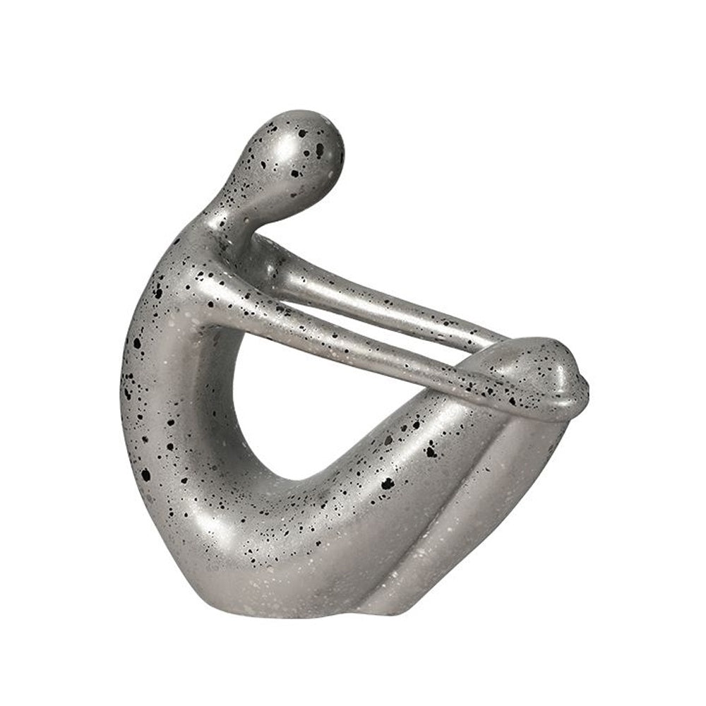 Silver Ceramic Abstract Figurative Sculpture FD-D25109