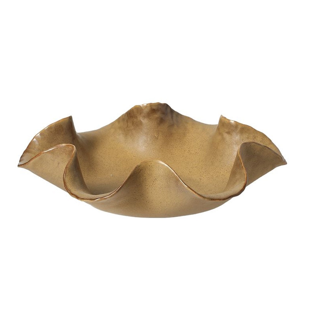 Dark Beige Ceramic Decorative Bowl - Large FD-D25114A