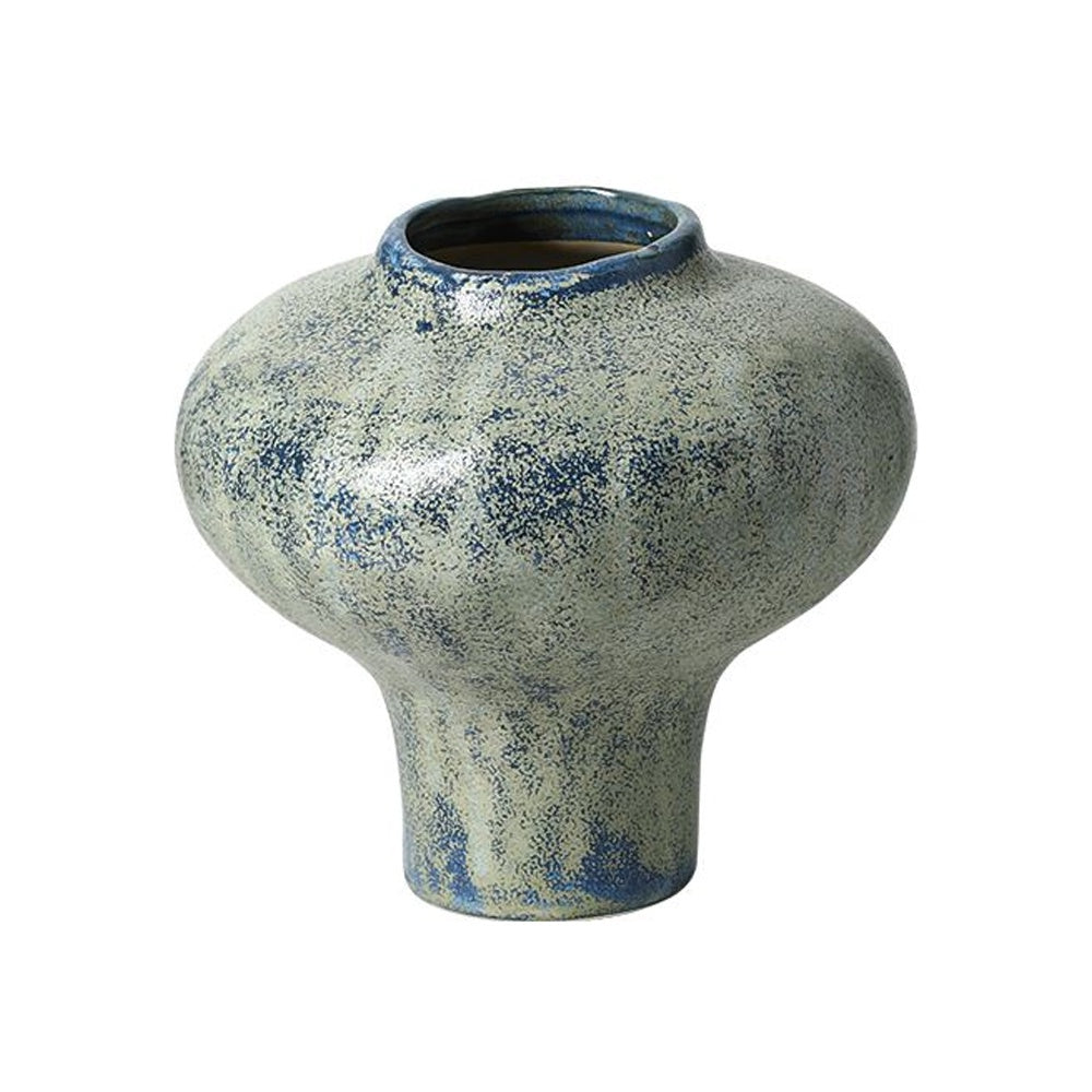 Blue Ceramic Pedestal Vase - Small FD-D25170B