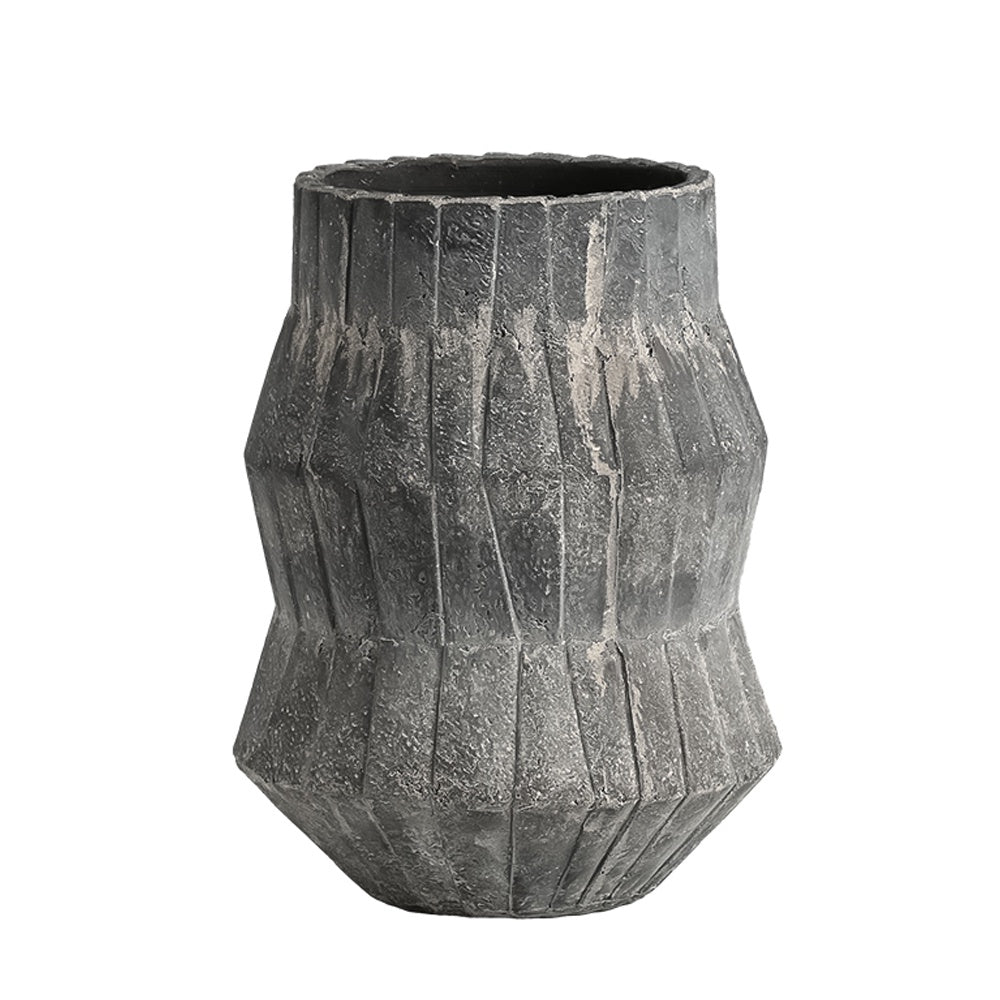 Grey Ceramic Textured Vase FF-D24057A