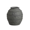 Black Ceramic Vase with Antique Finish FF-D24059B