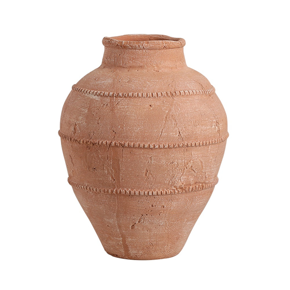 Clay Colored Ceramic Vase with Antique Finish FF-D24070