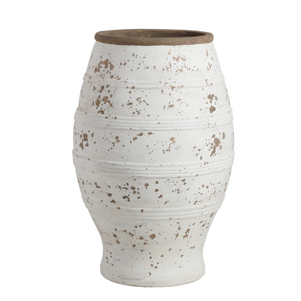 Antique White Ceramic Vase FF-D24071