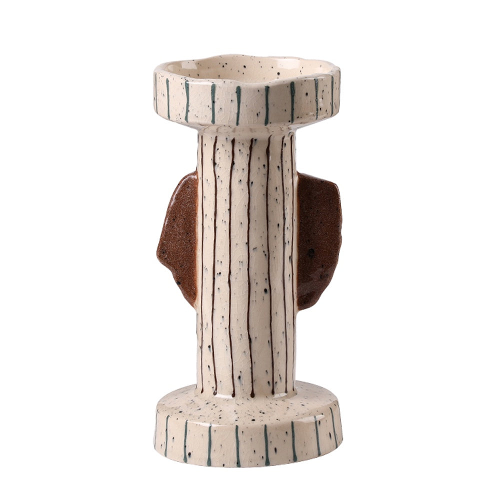 Handpainted Ceramic Candleholder - Tall FF-D24109A