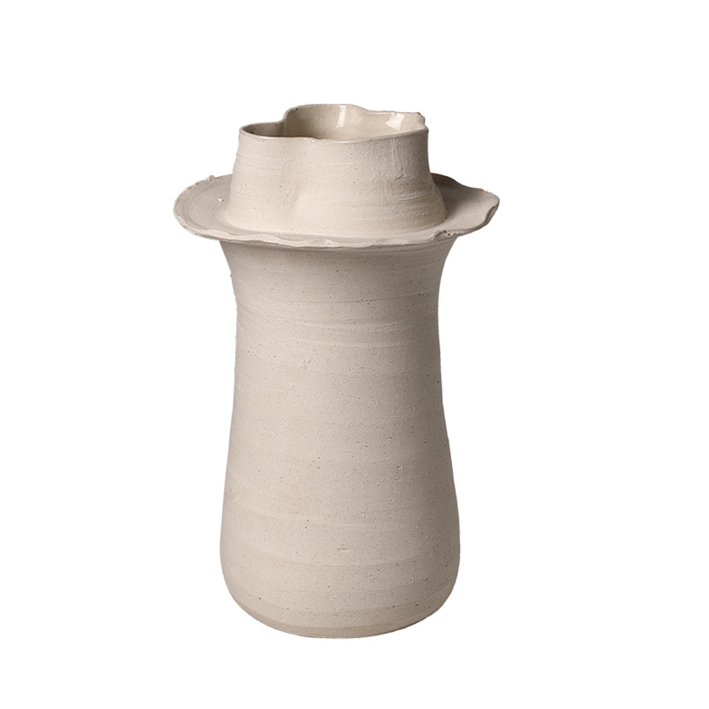 Light Beige Organic Ceramic Vase - Large FF-D24127A