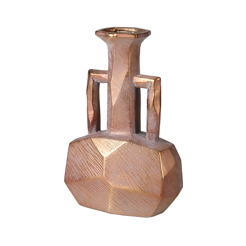 Copper Ceramic Vase with Handle Detail FF-D25053A