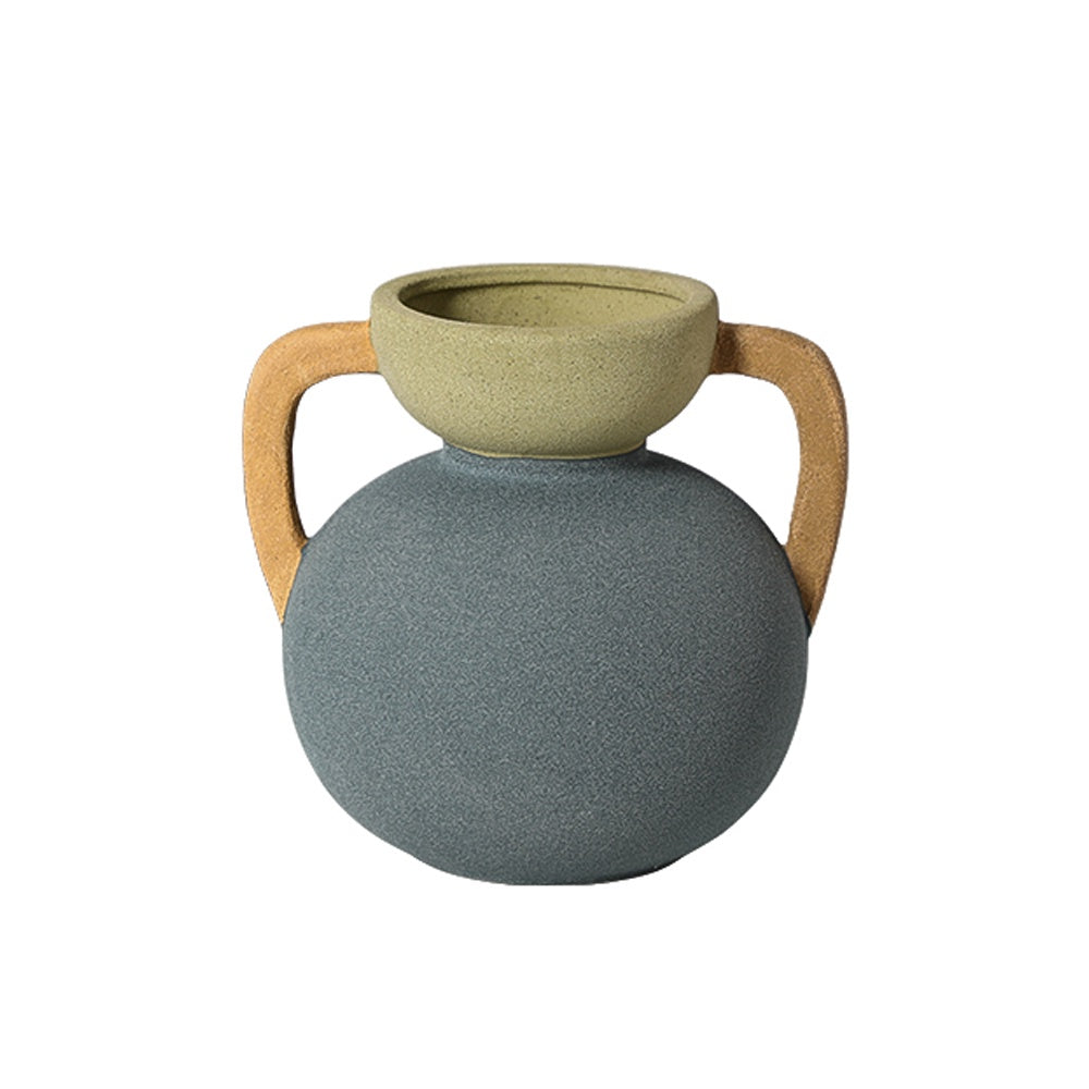 Teal, Green & Ochre Amphora - Small FF-D25066C