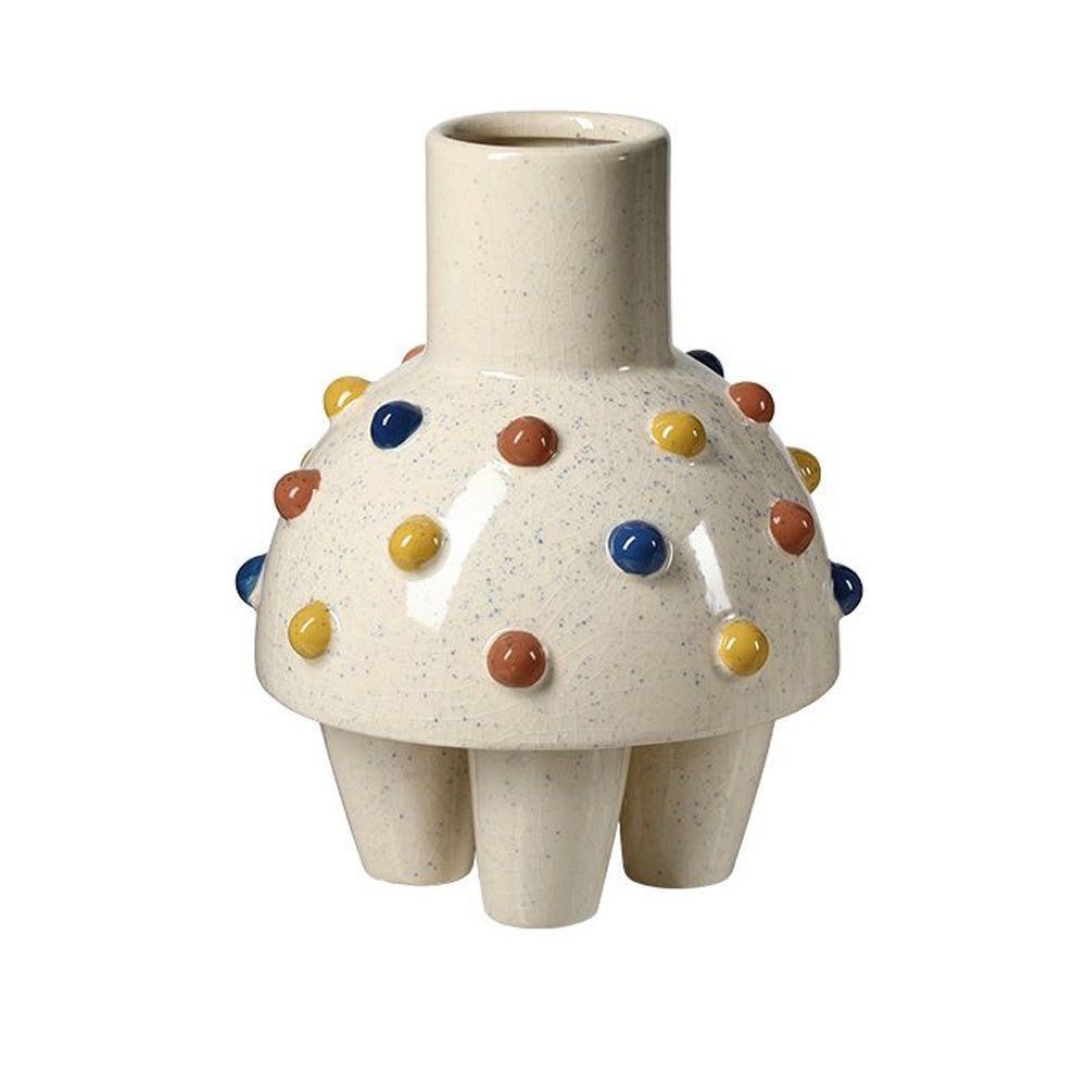 Multicolored Ceramic Footed Vase FF-D25151A