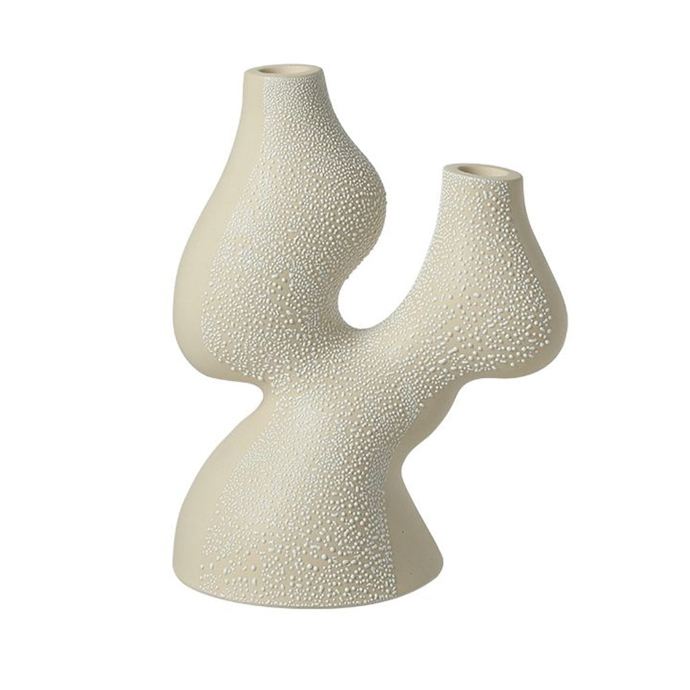 Offwhite Ceramic Organic Bud Vase - C FF-D25152C