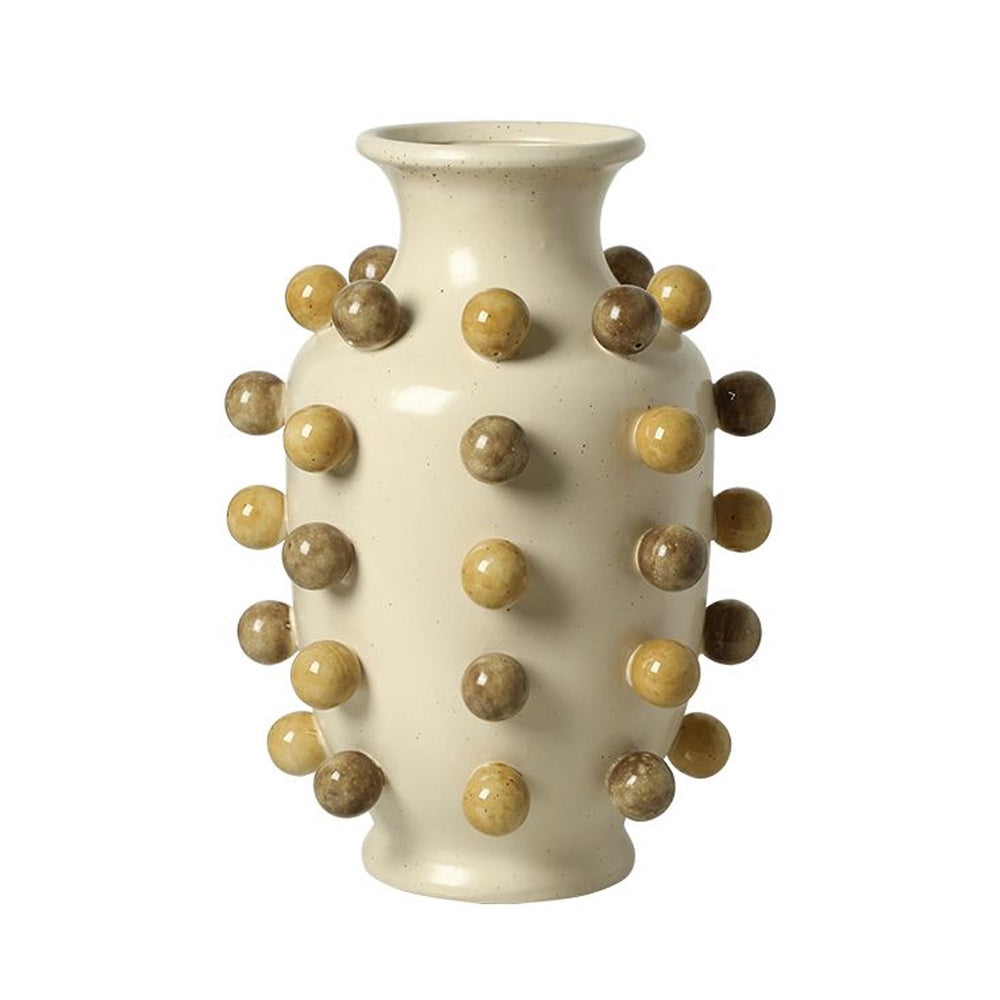 Handmade Ceramic Vase with Ball Detail FF-D25178A