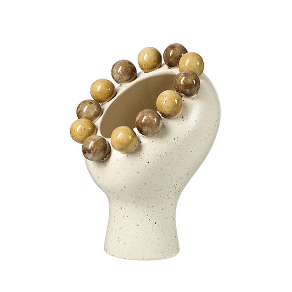 Handmade Ceramic Vase with Ball Detail FF-D25178B