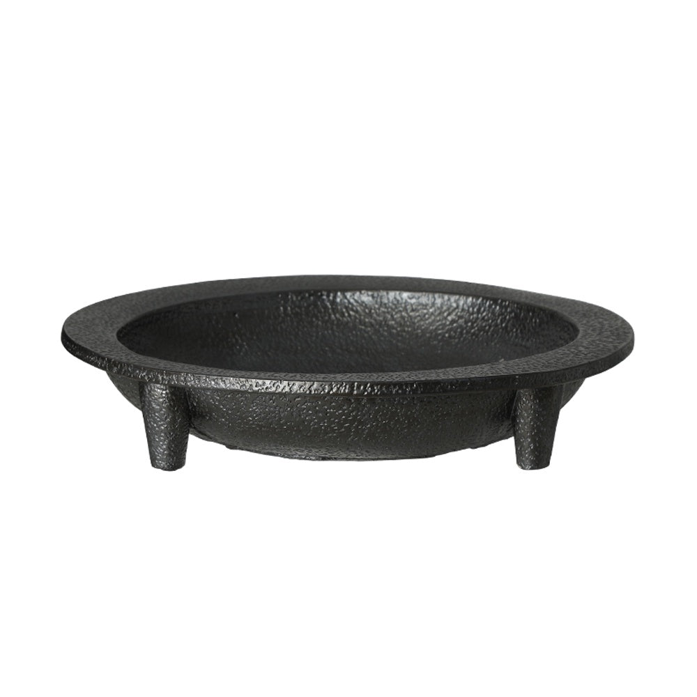 Black Textured Cement Footed Bowl - Large FF-N25002A