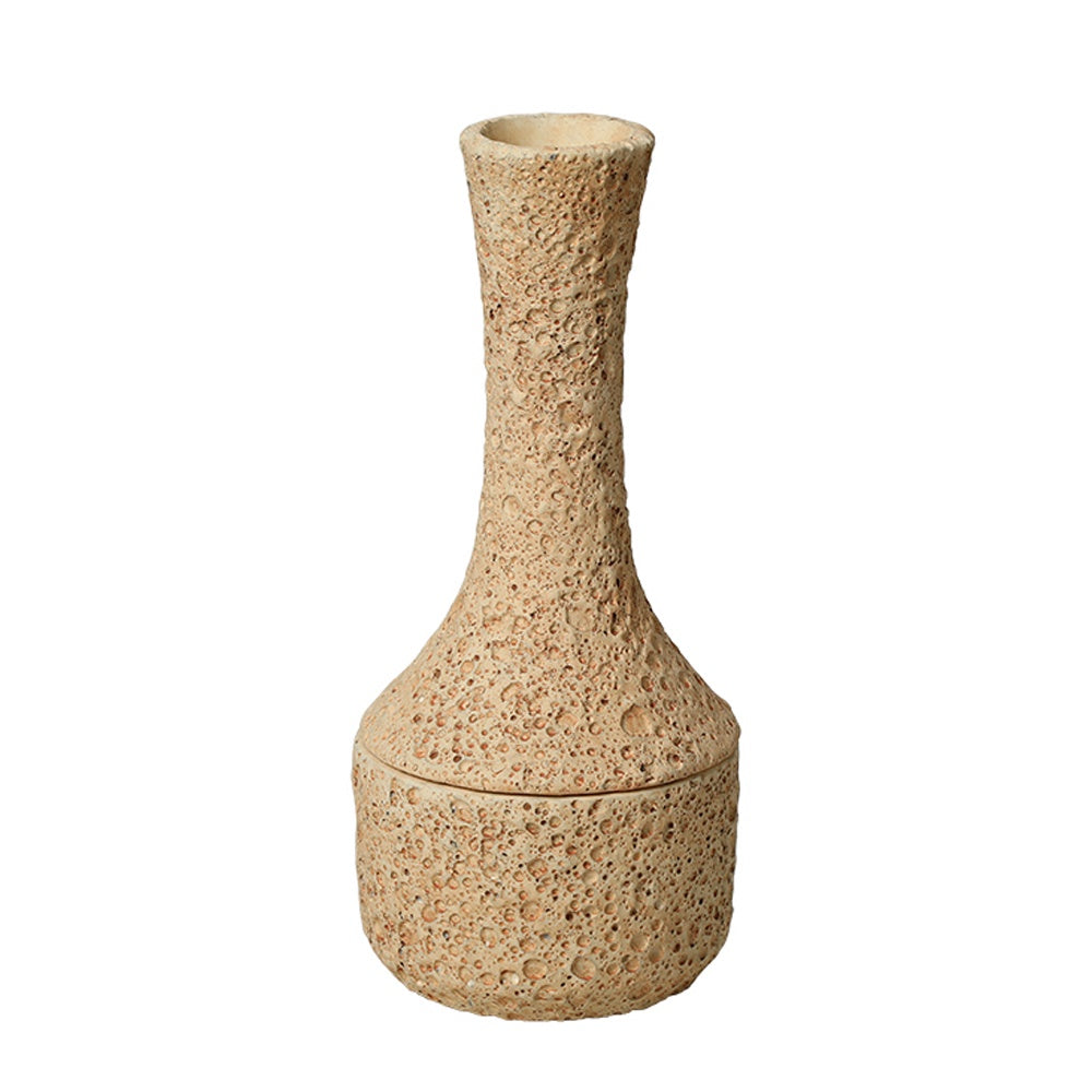 Beige Speckled Cement Vase - B FF-N26007