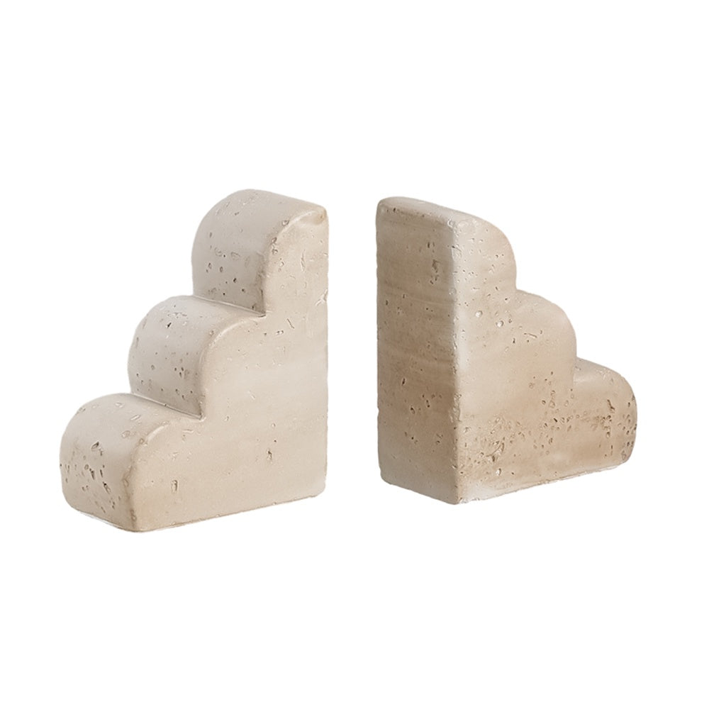 Beige Cement Bookends (Set of 2) FF-SN24001