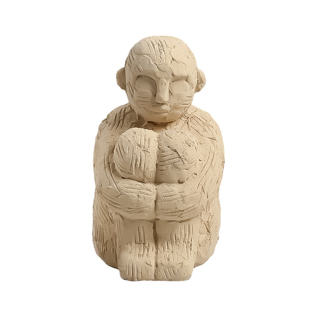 Beige Cement Abstract Figurative Sculpture - Large FF-SN24005A