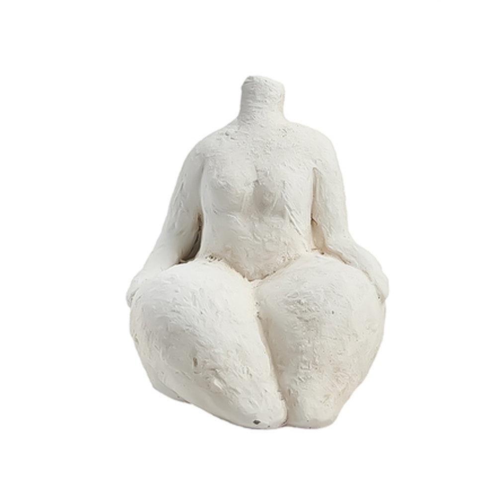 Offwhite Cement Figurative Sculpture FF-SN24011B