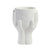White Textured Cement Vase with Hand Detail FF-SN24022A