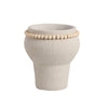Beige Cement Vase with Bead Detail - Small FF-SN24023B