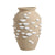 Beige & White Cement Vase with Shell Detail - Large FF-SN24027A
