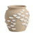 Beige & White Cement Vase with Shell Detail - Small FF-SN24027B